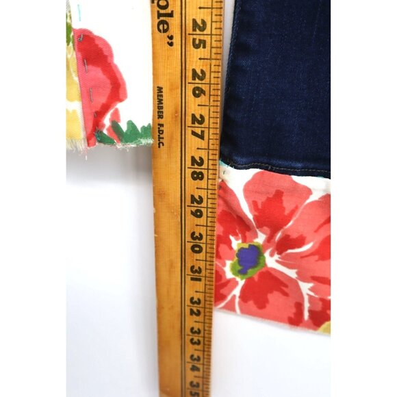 Levis 529 Bootcut Jeans Upcycled Reworked Boho Hipie Flared Size 16 Wide Legs - Picture 5 of 16